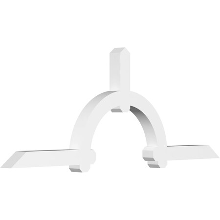 Ekena Millwork Ericson Architectural Grade PVC Gable Bracket, 84"W x 31 1/2"H x 4"D x 4"F, 9/12 Pitch GBP084X32X0404ERI00